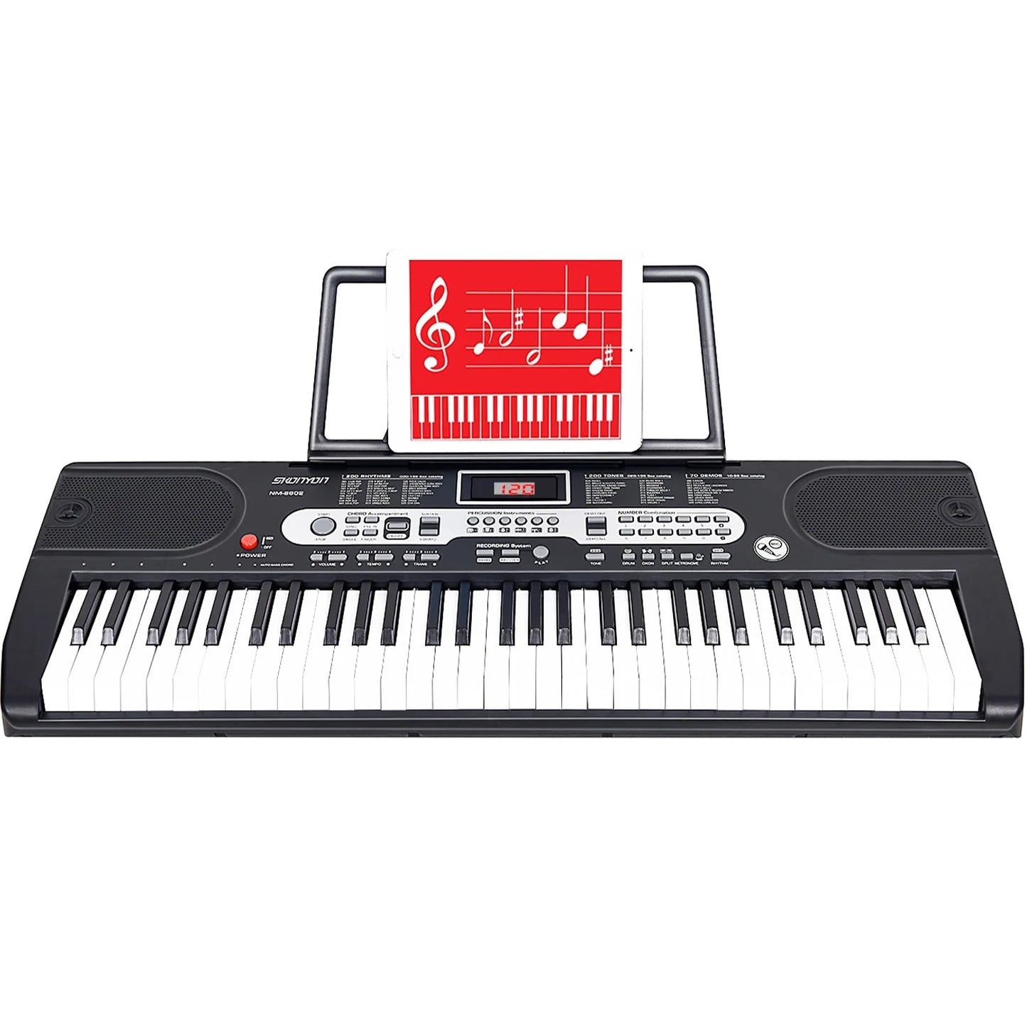 Piano Set 61 Key Portable Electric Keyboard Kit with Headphone, Stand, Stool and Power Supply